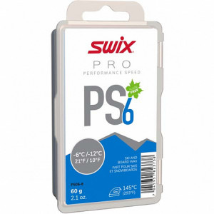 Парафин Swix PS6 Blue, 60 г 