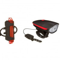 Комплект фонарей STG FL1544A (300 люм звонок 120fb (1200MmAH)) + BCTL5477 (usb)