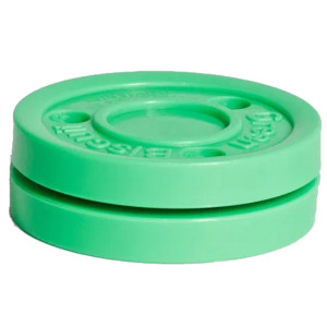 Шайба для стрит-хоккея Bluesports Green Biscuit мигающая светло-зеленая 