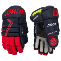 Перчатки хоккейные Warrior Alpha DX3 JR синий/красный (2021)