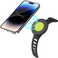 Держатель для смартфона Bone Magnetic Fitness Phone Mount 07-230110 крепление на руль, проивоскользящий, силикон, черный