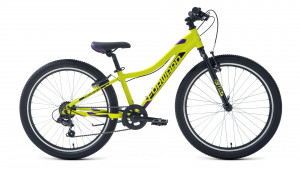 Велосипед Forward Twister 24 1.0 зеленый/фиолетовый (2021) 