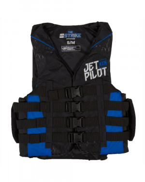 Спасательный жилет нейлон мужской Jetpilot Strike ISO 50N Nylon Vest w. Super Grip Black/Blue S18 