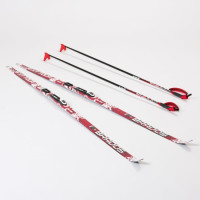 Комплект беговых лыж Brados NNN (Rottefella) - 195 Step XT Tour Red