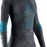 Термофутболка X-Bionic Energy Accumulator 4.0 Melange LG SL Women dark grey melange/water green G162 - Термофутболка X-Bionic Energy Accumulator 4.0 Melange LG SL Women dark grey melange/water green G162