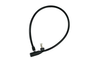 Замок тросовый Golden Key 80cm(31&quot;), трос 6мм, в оплетке, 2 ключа, черный GK103.101 
