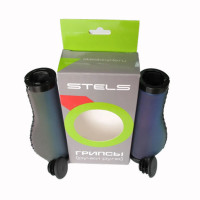 Грипсы Stels HBBT-008 130мм флуоресцентные с черными кольцами прошитые