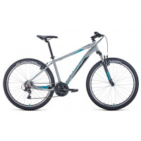Велосипед Forward Apache 27.5 1.0 серый/бирюзовый (2021)