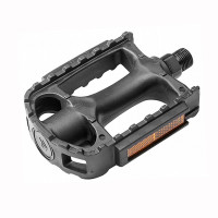 Педали FEIMIN FP-806, ось 9/16" со светоотражателями, пластиковые черные