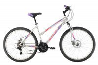 Велосипед Black One Alta 26 D серебристый/фиолетовый/розовый (2021)