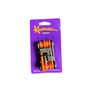 Набор ключей складной KLONK PROTECT 11in1 2/2.5/3/4/5/6/8мм с выжимкой, мультитул, оранжевый/10522 