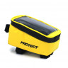 Велосумка на раму Protect с отделением для смартфона 19x10x10 см желтая - Велосумка на раму Protect с отделением для смартфона 19x10x10 см желтая