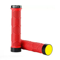 Грипсы Rockbros RB_40720007002 из силиконовой резины, с металлическими локонами и барендами со светоотражателем, красные Грипсы Rockbros RB_40720007002 из силиконовой резины, с металлическими локонами и барендами со светоотражателем, красные