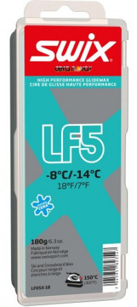 Мазь скольжения Swix LF5 Turquoise -8C/-14C 180 гр (LF05X-18)