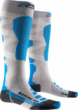 Носки X-Socks Ski Silk Merino 4.0 WMN white/black/turquoise (2021) 