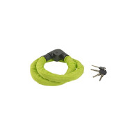 Замок Author ACL-80 8-17060901 с ключом, с защитным колпачком, неоновая оплетка