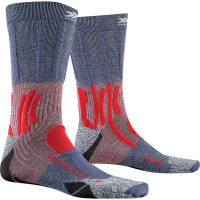 Носки X-Socks Trek Path Ultra Light Dolomite Grey Mmelange/Namib Red Melange