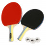 Набор для настольного тенниса MK T.T. Racket 5 stars (ракетки 2 шт., мяч 3 шт., формованный чехол) - Набор для настольного тенниса MK T.T. Racket 5 stars (ракетки 2 шт., мяч 3 шт., формованный чехол)