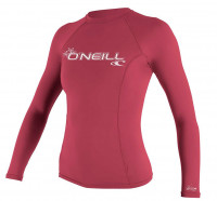 Гидромайка женская короткий рукав O'Neill WMS Basic Skins L/S Rash Guard Foxpink (2021) (3549 173)