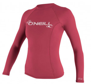 Гидромайка женская короткий рукав O&#039;Neill WMS Basic Skins L/S Rash Guard Foxpink (2021) (3549 173) 