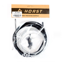 КОМПЛЕКТ Рубашка+тросик тормоза HORST 00-170238 MTB/Road, рубашка черная 2500мм+ 2 троса 1700мм и 1100мм, с заглушками на блистере КОМПЛЕКТ Рубашка+тросик тормоза HORST 00-170238 MTB/Road, рубашка черная 2500мм+ 2 троса 1700мм и 1100мм, с заглушками на блистере