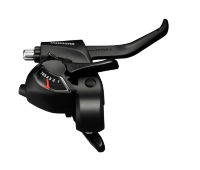 Шифтер/тормозная ручка Shimano Tourney EF41, правая, 7 ск., трос 2400 мм, черная, без упаковки