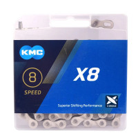 Цепь KMC X8, 116L, в торг.уп., серебристый