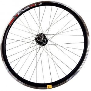 Колесо KMS 26" переднее двойной обод гайка диск. тормоз пром. подшип. стальная втулка 