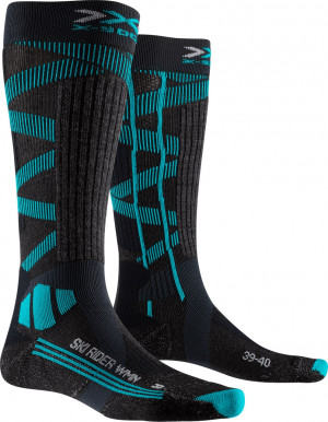 Носки X-Socks Ski Rider Silver 4.0 Women dark grey melange/water green G162 