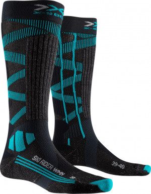 Носки X-Socks Ski Rider Silver 4.0 Women G162 dark grey melange/water green 