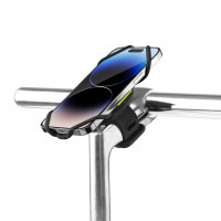 Держатель для смартфона Bone Bike Tie Connect Kit 2 Magnetic 07-240120 универсальный, со страховочным ремешком, Garmin 4.7'-7.2", силикон, черный