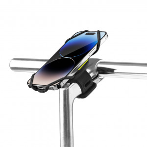 Держатель для смартфона Bone Bike Tie Connect Kit 2 Magnetic 07-240120 универсальный, со страховочным ремешком, Garmin 4.7&#039;-7.2&quot;, силикон, черный 