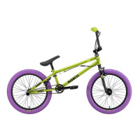 Велосипед Stark Madness BMX 3 20" зеленый металлик/черный, зеленый/фиолетовый (2024)