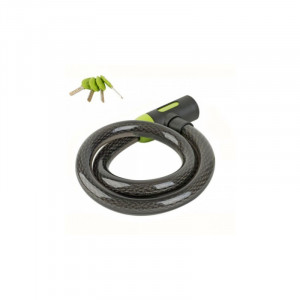 Замок Author ACL-85 C-Sleeve 8-17060905 с ключом, с крепежом, с защитным колпачком, черный/зеленый 