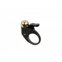 Звонок Author AWA-7.23 Brass 8-16310115, мини D=23 мм, крепление на руль 28,6/31,8 мм, латунь, черный