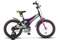 Велосипед Stels Jet 16 Z010 чёрный/фиолетовый (2021)