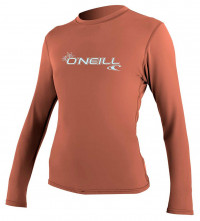 Гидромайка женская короткий рукав O'Neill WMS Basic Skins L/S Sun Shirt Light Grapefruit S21 (4340 252)
