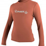 Гидромайка женская короткий рукав O'Neill WMS Basic Skins L/S Sun Shirt Light Grapefruit S21 (4340 252) - Гидромайка женская короткий рукав O'Neill WMS Basic Skins L/S Sun Shirt Light Grapefruit S21 (4340 252)