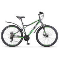 Велосипед Stels Navigator-710 MD 27.5" V020 (м) серый/зеленый рама: 18" (2025)