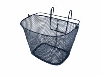 Корзина Multibrand LX-051 передняя с крючками и ручкой 30х24х22 чёрная