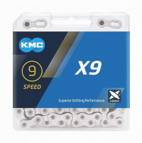 Цепь KMC X9, 114L, в торг.уп., серебристый