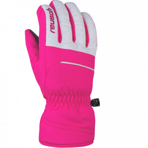 Перчатки горнолыжные Reusch Alan Junior pink glo/white 