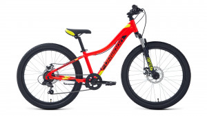 Велосипед Forward Twister 24 2.0 disc красный/ярко-зеленый рама: 12&quot; (2021) 