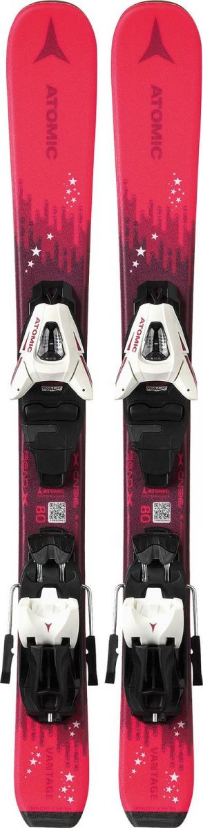 Горные лыжи Atomic Vantage Girl X 70-90 Pink/Berry + крепления C 5 GW Red/Black (2022) 