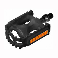 Педали FEIMIN FP-628, ось 1/2" со светоотражателями, пластиковые чёрные
