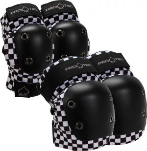 Защита коленей и локтей Pro-Tec Street Knee Elbow Pad Set Open Back Checker 