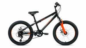 Велосипед Altair MTB HT 20 2.0 DISC черный/оранжевый (2022) 