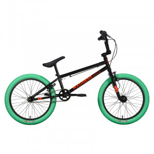 Велосипед Stark Madness BMX 1 зеленый/черный/оранжевый (2023) 