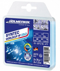 Синт. гоночная мазь с высоким содержанием фтора Holmenkol Syntec WorldCup HF 2.0 COLD 2x35г (24206)