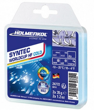 Синт. гоночная мазь с высоким содержанием фтора Holmenkol Syntec WorldCup HF 2.0 COLD 2x35г (24206) 